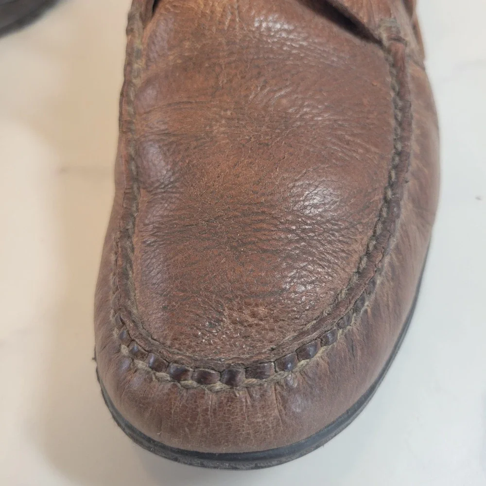 Martin Dingman Mens Brown Leather Boat Shoes Vibram Sole 9.5 M Chukka Brazil
